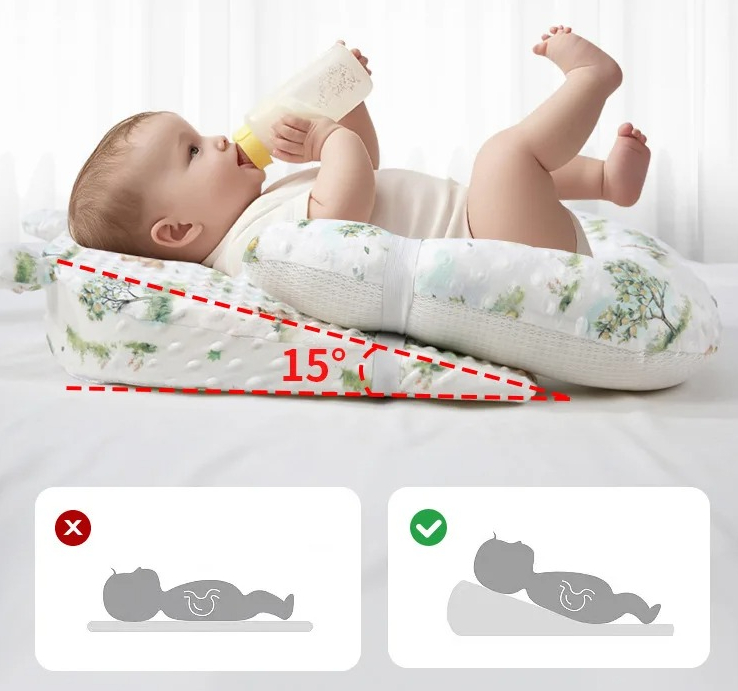 Anti-Roll Baby Pillow - Baby-Kissen Neugeborenen-Kopfschutz Schlaf-Sicherheitskissen Atmungsaktives Formgebendes Anti-Roll