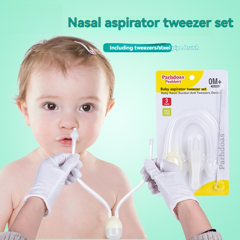 Baby Products Kit Set - Baby-Mundsauger-Set mit Nasensauger, Pinzetten-Set, Anti-Reflux-Pflegeprodukte für