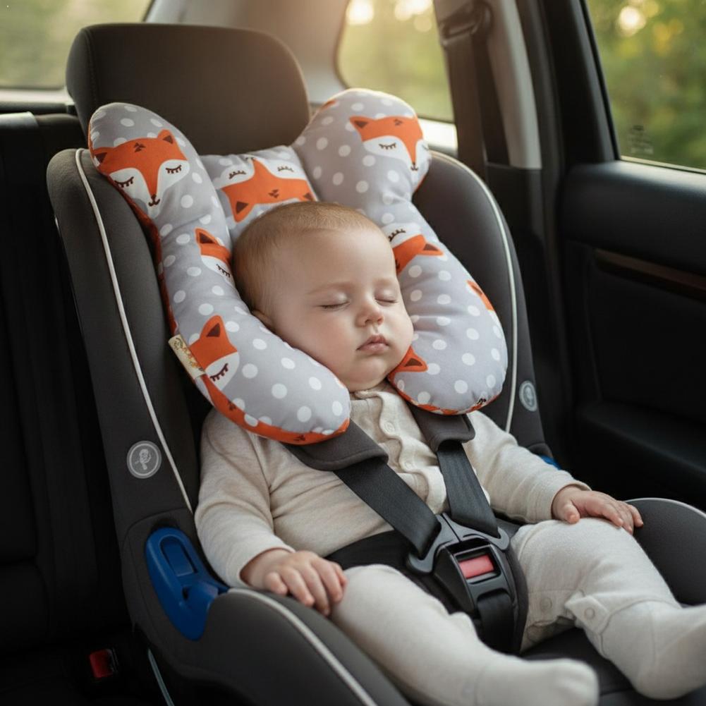 Anti-Roll Baby Pillow - Zubehör für Kinderwagen, U-förmiges Kissen, Autositz-Kopfstütze,