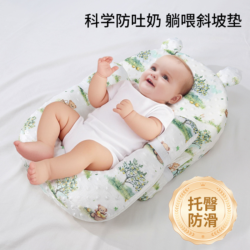 Anti-Roll Baby Pillow - Baby-Kissen Neugeborenen-Kopfschutz Schlaf-Sicherheitskissen Atmungsaktiv Formgebend Anti-Roll