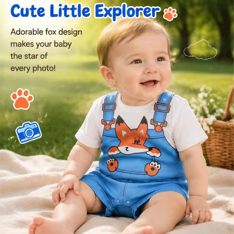 Niedlicher Cartoon-Fuchs-Overa – Baby Products On Sale Bewertung und Preis